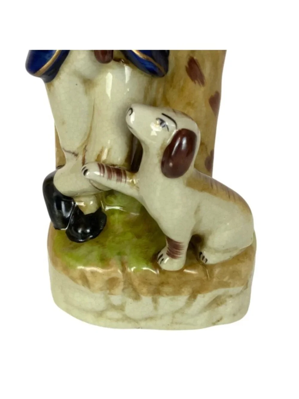 Vintage English Staffordshire Sailor and Dog Ceramic Figurine
